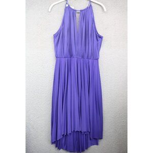 Maggy London Purple Pleated Hi-Lo Dress-Size 10-Summer